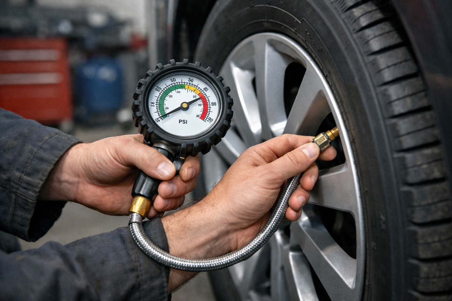 Lastik basıncı kontrolü